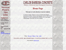 Tablet Screenshot of barbosaconcrete.com
